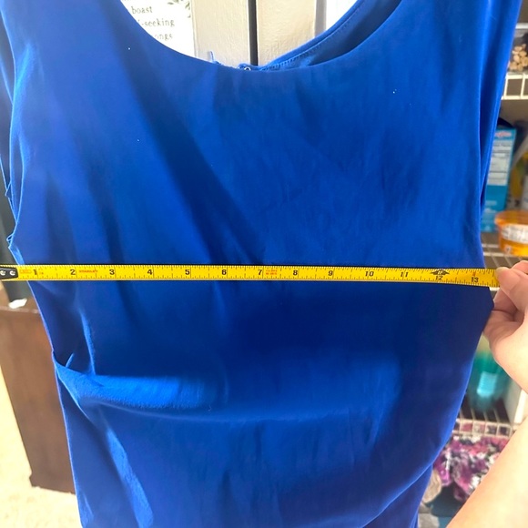 Papillon Ruche Blue Sleeveless Dress - Picture 8 of 10